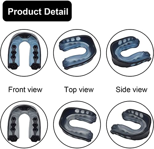 4 Pack Mondbescherming Sport Voetbal Jeugd Mondbescherming Sport Hockey Gebitsbeschermer met Strap Voetbal Mondstuk voor… - Image 4