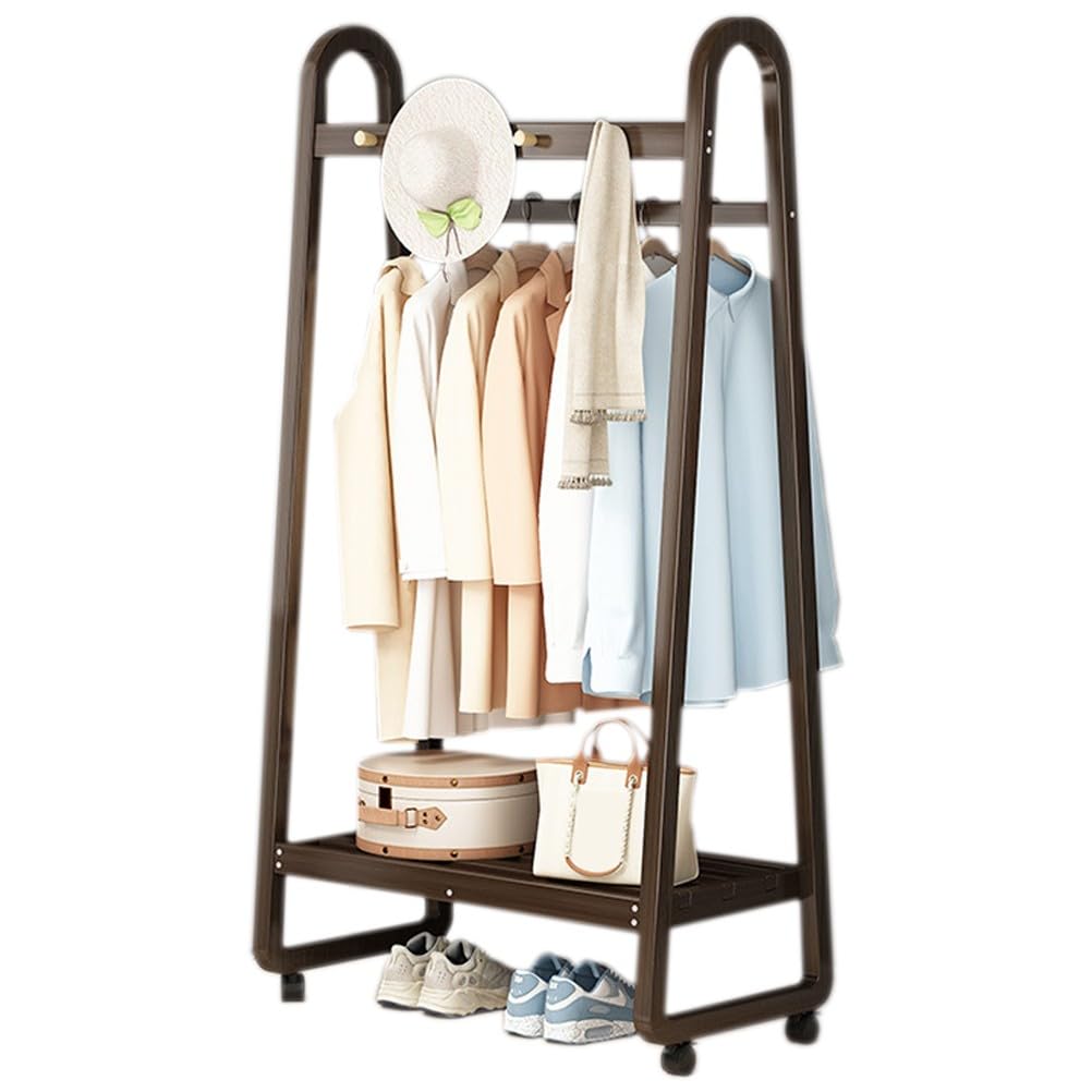 FGXHHS Freestanding Coat Rack with Wheels and Storage for Entryway, Hall, Foyer, Utility Room, Bedroom Organization