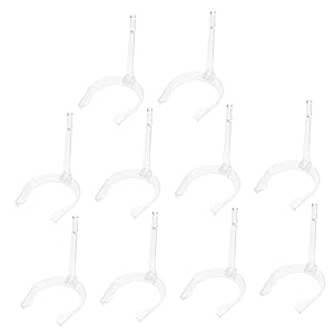 Amosfun 10 Pares Soporte para el talón Estante de Zapatos Soporte de plástico Zapatero de plástico Sandalias Transparentes estantes de exhibición Soporte de Zapatos nacarado