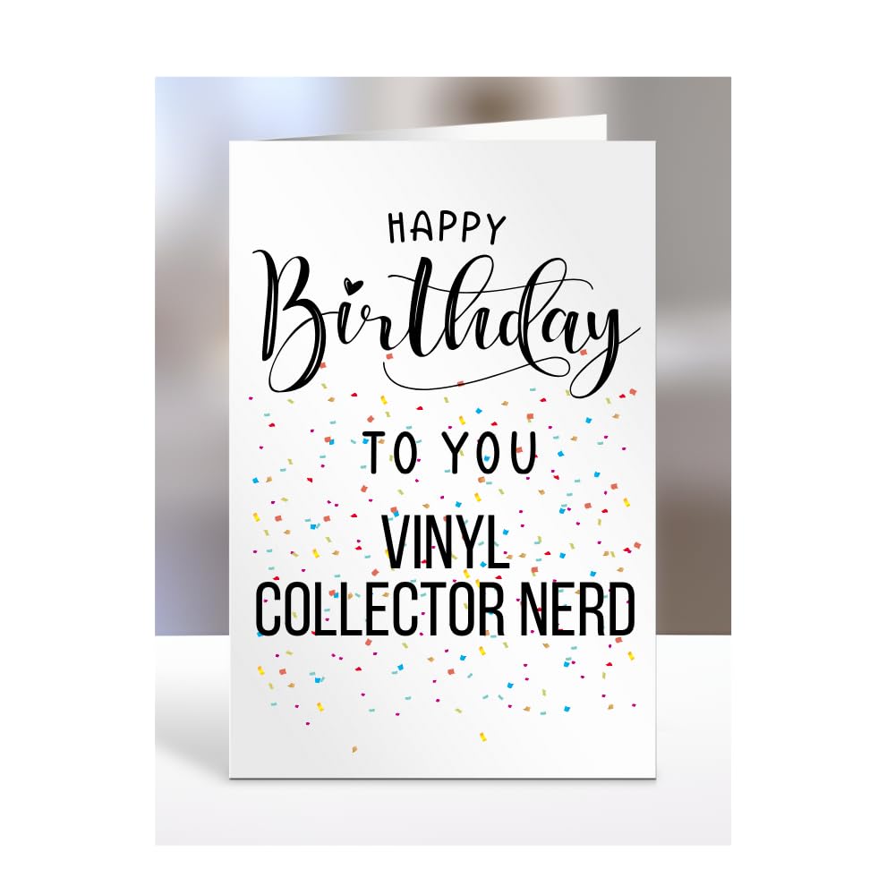 Happy Birthday To You Vinyl Collector Nerd Card, Gifts for Men, Women, Presents for Man, Woman or Person, Greetings Card, Funny, Joke, Silly, Gag, A5-127b_136