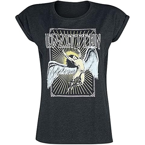 Camiseta Led Zeppelin Icarus Colour Mujer Gris Marengo Cover