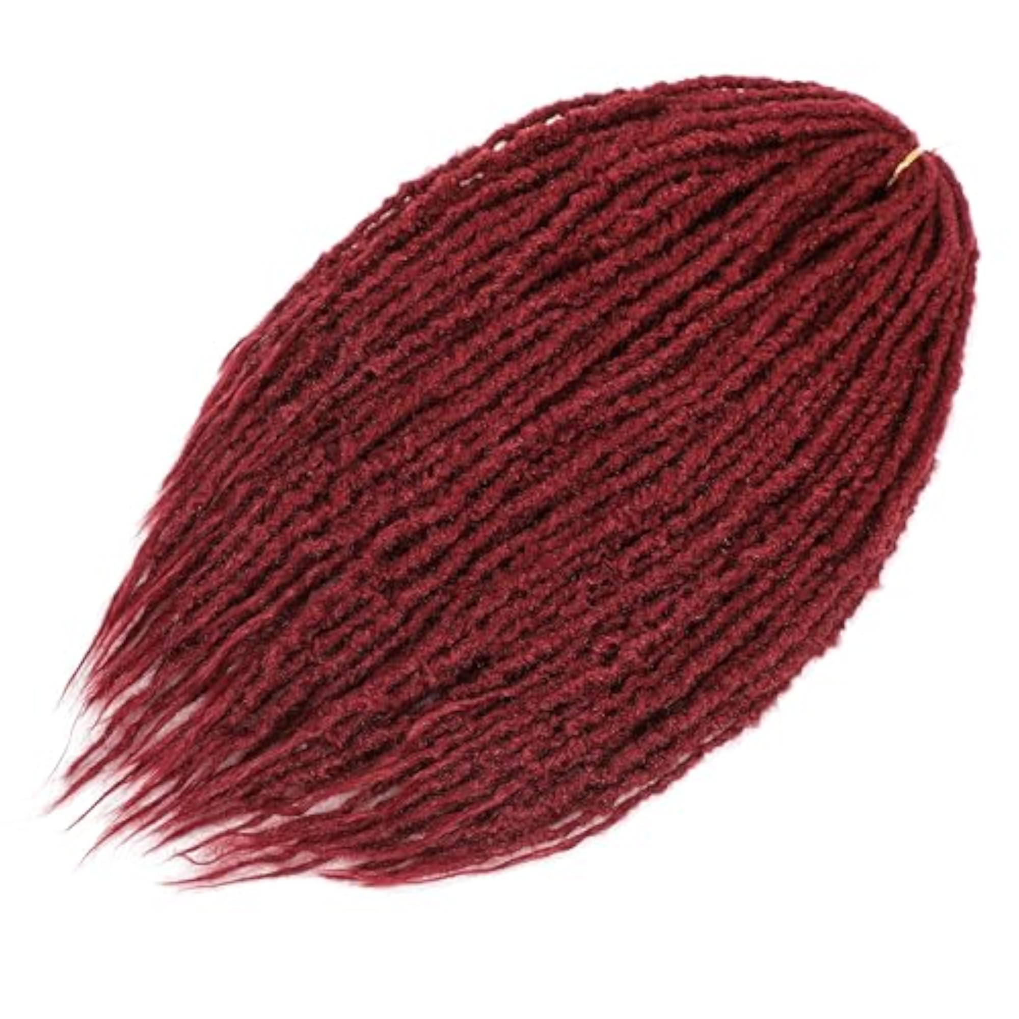 Red Wool Dreadlock Extensions 24 Inches Handmade