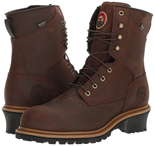 Irish Setter Mesabi 8" Waterproof Steel-Toe Logger Work Boot Brown 9.5 #TOP6