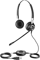 Vista 2 de Jabra BIZ 2400 USB MS Duo Lync Auriculares con cable optimizado para softphone y teléfono móvil