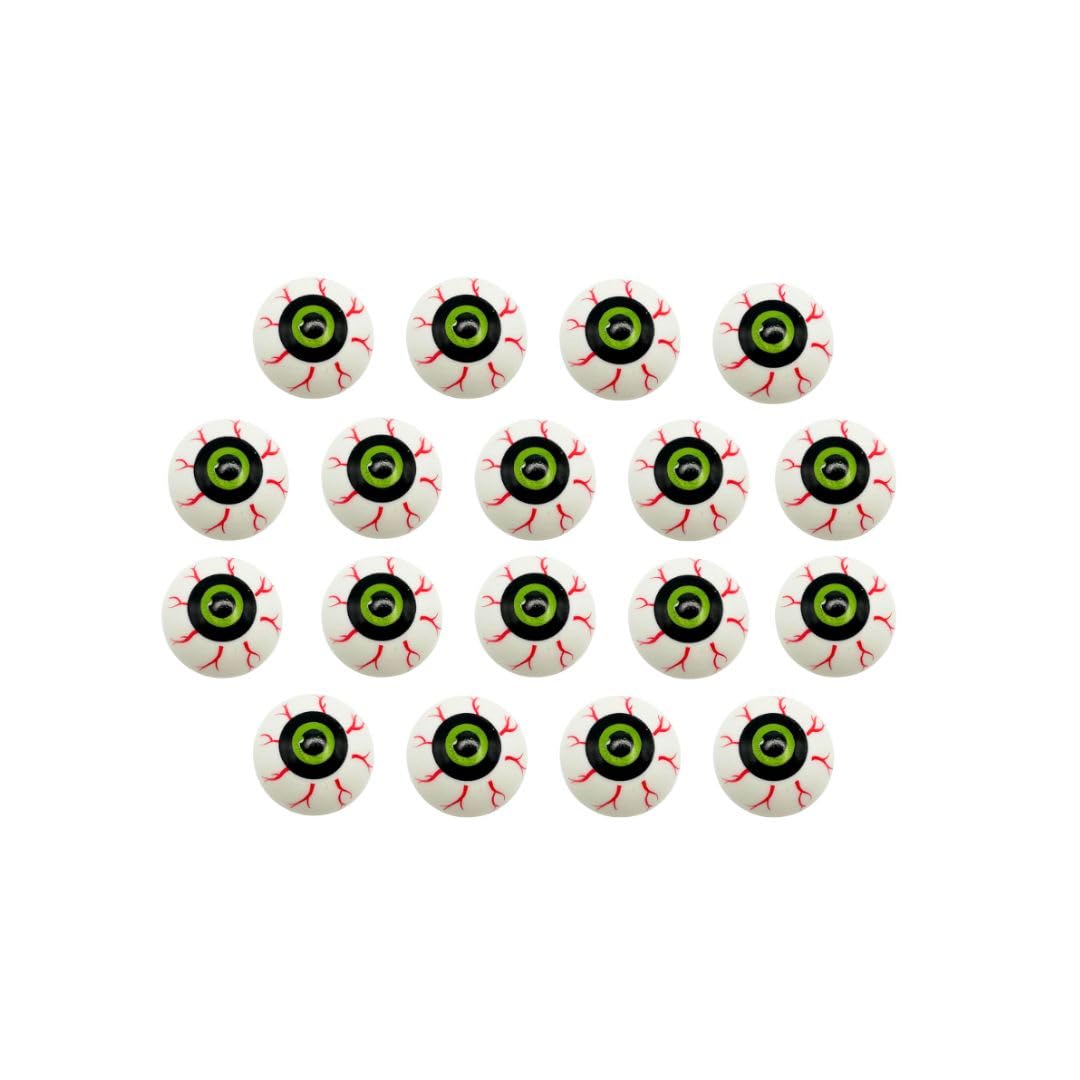 Arcus Green Spooky Eyeballs 18 Pack, Halloween Party Decoration, Trick Or Treat Prop Accessory, Horror Haunted House Decor