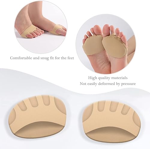 Miniatura 2 de 2 pares de almohadillas de tela de panal para el antepié, almohadillas metatarsianas suaves para hombres y mujeres, almohadillas de gel suave para