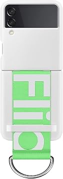 Microcase Samsung Z Flip 3 Parmak Tutuculu Kay  Ask l  Plastik K l f - AL3007 Beyaz