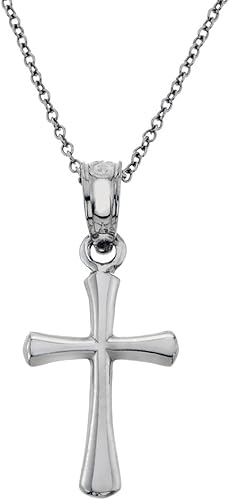 Boys white gold cross Outlet
