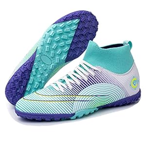 Indoor Voetbalschoenen Heren,Uniseks Buitenshuis Binnen Lichtgewicht TF Jeugdvoetbalschoenen,Comfortabel Ademend Antislip Voetbalschoenen voor Kinderen,voor Competitie