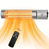 Outdoor heaters for patios - 1500W (5118BTU) Electric patio heater - Infrared Heater with Remote con