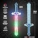 Windy City Novelties LED Crystal Light Up Pixel 8-Bit Toy Sword Retro Video Games 80s Style Birthday Gift for Toddlers and Kids Gaming Sword Sensory Toy.