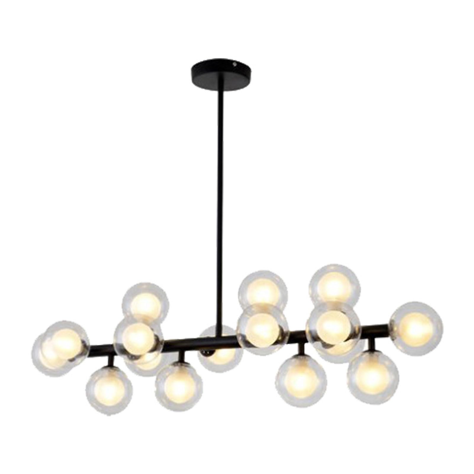 Lampadario Mid Century con Globo in Vetro, Lampada a Sospensione lineare sopra Il Tavolo, Lampada da soffitto Regolabile per Soggiorno, Sala da Pranzo, Camera da Letto, Isola cucin