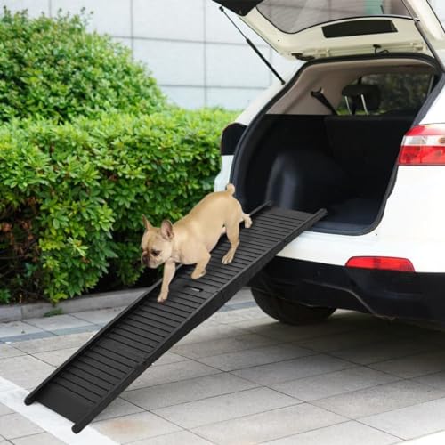 SKM Folding Dog Ramp Black 153x40x12.5 cm Plastic (Weight-13KG)