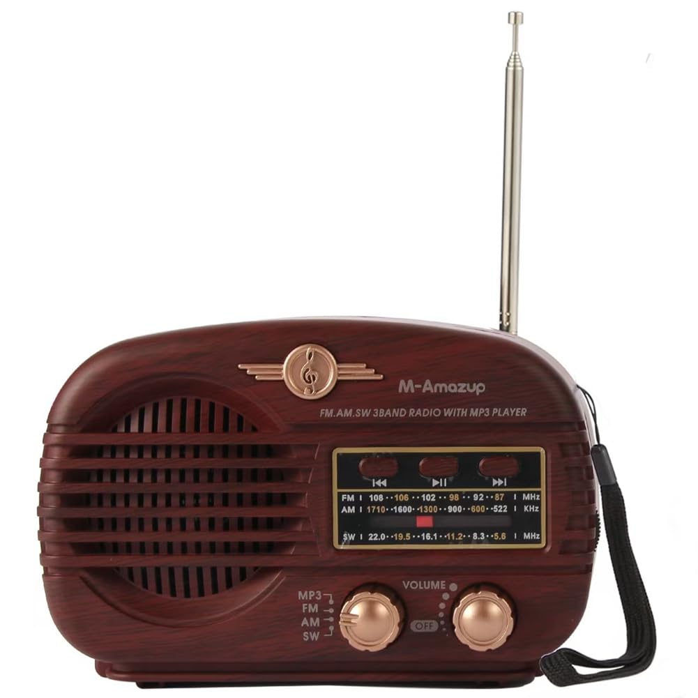 Radio funciona a pilas retro con bluetooth para personas mayores 7