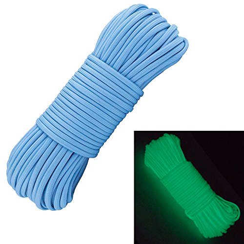 Glow in the Dark Zesty 550lb Paracord – 21 Strand Luminous Parachute Cord for Nighttime Outdoor Utility