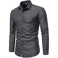 Camisa de vestir para hombre - Camisas de manga larga de ajuste