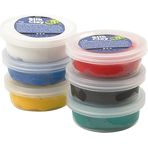 Creativ 6 x 14 g Silk Clay Assorted Colours, Standard Cover