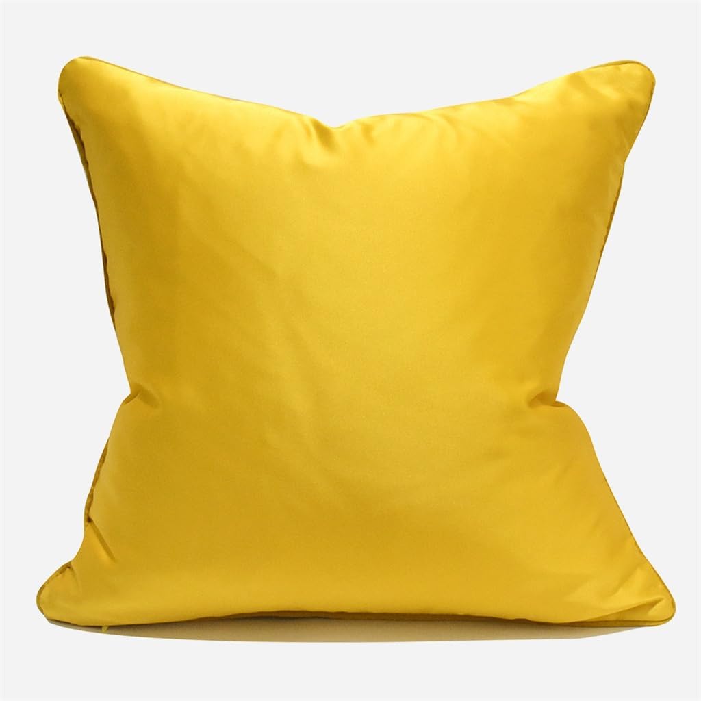 Yellow Bed Sofa Pillow Line Living Room Hotel Model Square Cushion Cover Case