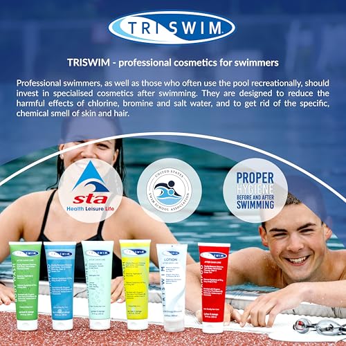 TRISWIM Chlorine Removal Body Wash | After Swim Care Shower Gel | Moisturising Anti-Chlorine Vegan Shower Gel For Swimmers | Intensive Hydration Body Wash For Women & Men | Lime & Mango (251ml) - 6