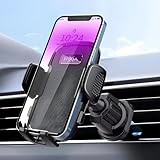 Nyxia® Soporte Movil Coche | Gancho Metalico | Soporte Telefono Coche Universal para Rejilla de ventilacion Superestable | Rotacion 360º | Uso con Una Mano | Compatible con Teléfono Móvil de 4” a 7”