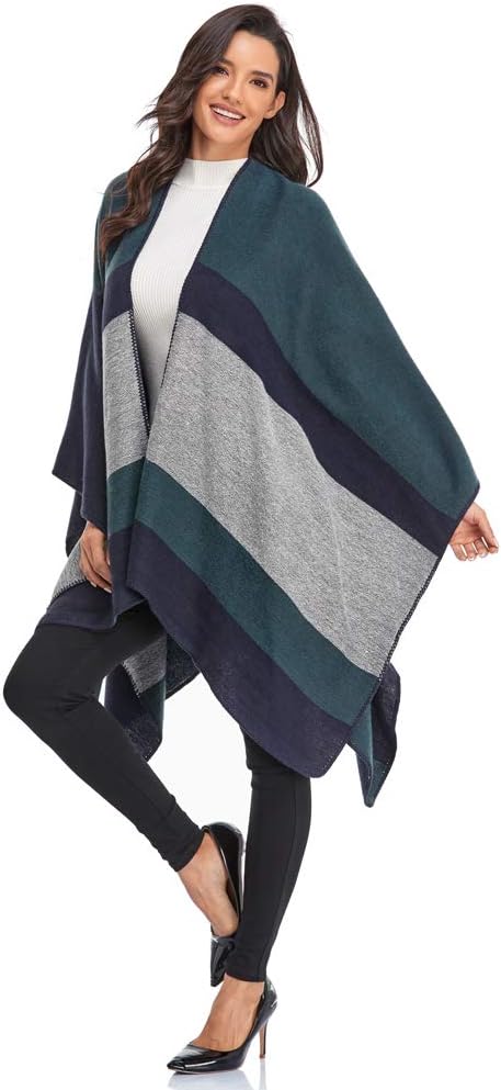 Chalina para mujer estilo poncho para otoño invierno miniatura 5