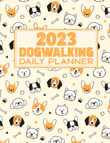Livre de rendez-vous pour promenades avec chiens 2023 et suivi