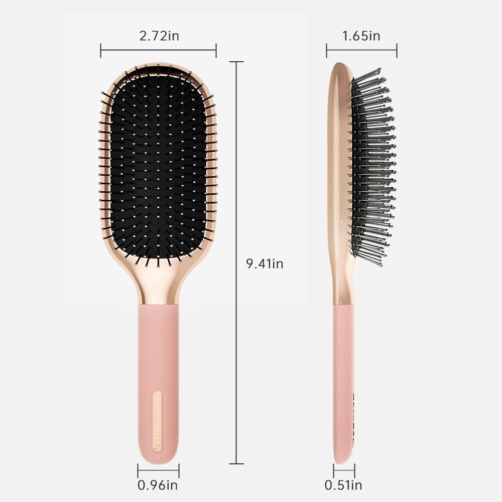 Melbang Haarbürste für dickes, lockiges, dünnes, langes, kurzes, nasses oder trockenes Haar, verleiht Glanz und macht das Haar glatt, Paddel-Haarbürste für Männer, Frauen, Kinder