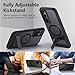 Mondelete for Samsung Galaxy S23 FE Case, [Compatible with MagSafe], Adjustable Kickstand,Military Grade Drop Tested, Translucent Matte Phone Case for Galaxy S23 FE Case (Black) 22