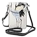Produktbild ADONINELP Leder Handytasche Umhängetasche Asiatischer Tanz Orientalische Kraniche Kleine Umhängetasche Handy Geldbörse Geldbörse Handtaschen Umhängetasche Sport Multifunktionale Handytasche für Fraue