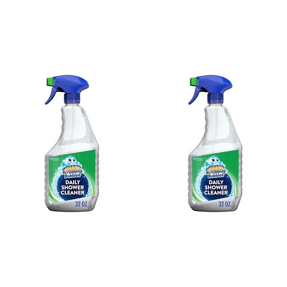Scrubbing Bubbles SC Johnson Daily Shower and Bathroom Cleaner, Great on Tile, 32 oz (Pack of 2)