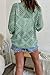 Allimy Womens Summer See Through Tops Crochet Coverups Long Sleeve Sexy Sweaters Beach Cover ups Resort Wear Vacation Cruise Outfits for Women 2025 V Neck Boho Clothes Sky Blue US 12 14