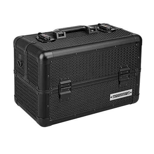 anndora Beauty Case Kosmetikkoffer Schmuckkoffer 21 L - Alu schwarz Renaissance