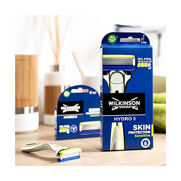 Wilkinson Sword Hydro 5 Skin Protection Sensitive Herrenrasierer mit 3 Ersatzklingen – Bild 8