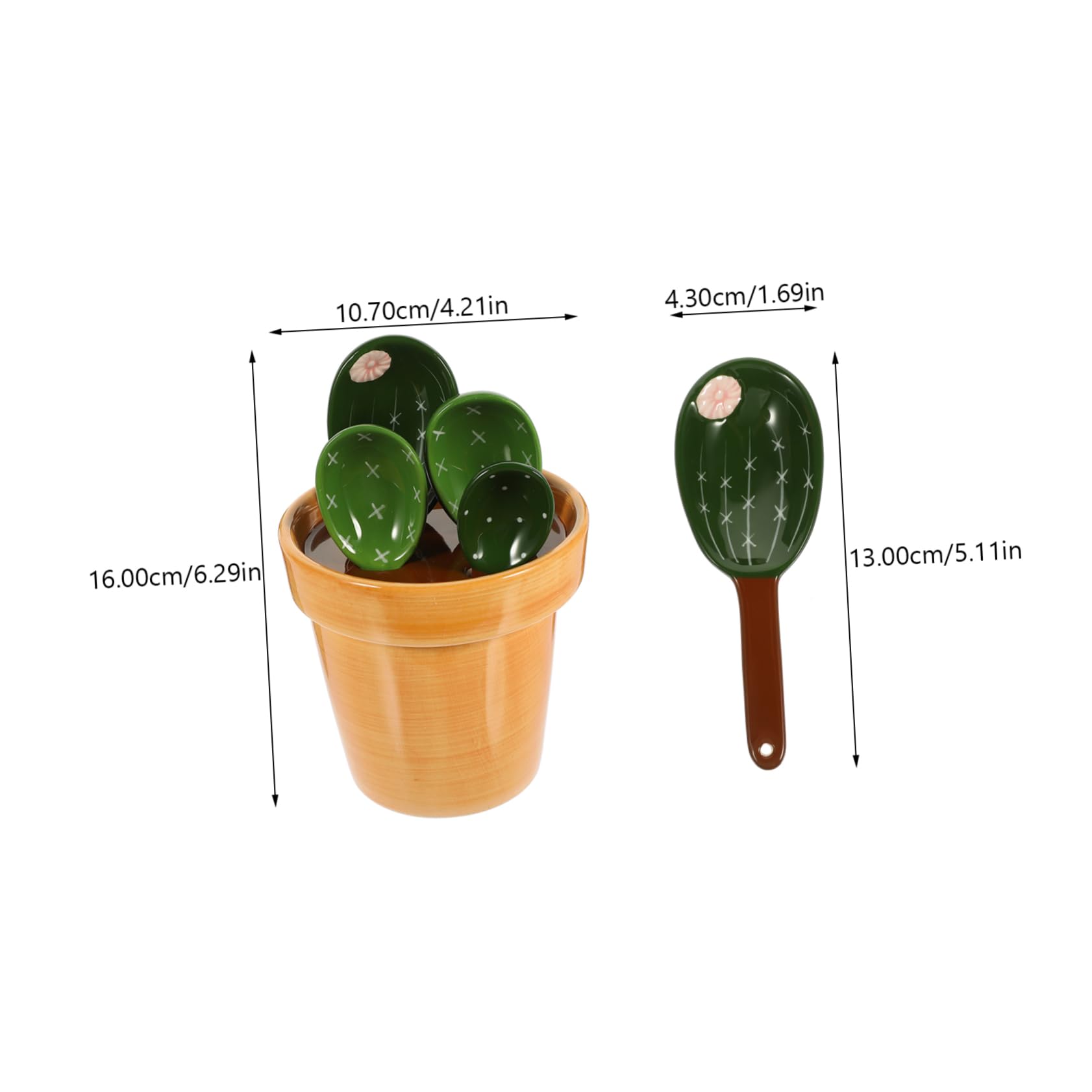 Cuchara Medidora de Cocina Forma de Cactus, 1 Juego