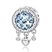Produktbild FOREVER QUEEN Traumfänger Charm 925 Sterling Silber Charm Bead Herz CZ Kristall Charm Anhänger Passform Armband Damen Schmuck Mit Geschenkbox MEHRWEG