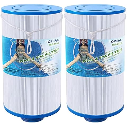 FC-2402 Spa Filter Replaces Watkins 303279, PFF42TC-P4, 78460, SD-01322, Free Flow and Lifesmart Hot Tub Filter, 1 1/2" MPT Thread (Fine Thread) Cover