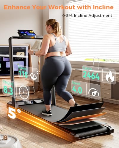 walking pad treadmill bestgod incline under desk treadmill 330lbs capacity 25hp portable treadmills for home compact treadmills mini walking pad running machine with remote control