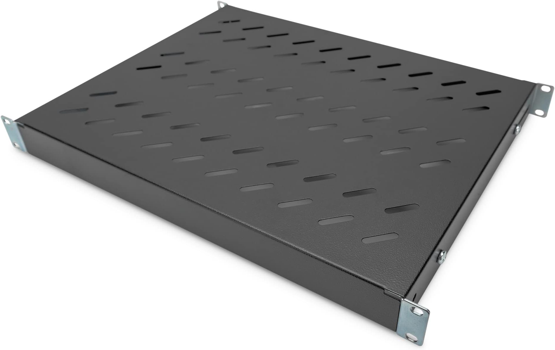 Shelf - Variable depth - For fixed installation - 19-inch - 1U - Load capacity 50 kg - For network and server cabinets - From 600 mm cabinet depth - Black