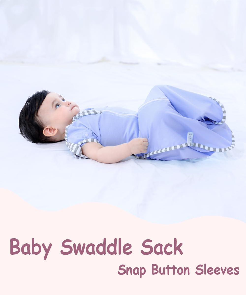 Bycc Bynn 2 Pack Sleeping Blanket Sack with High Sleeve,Transitions to Arms-Free Wearable Sleeping Bag for Baby pacify