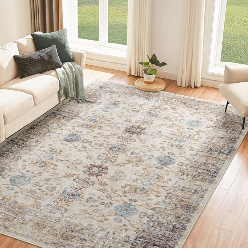 Image of Vintage Rug 200x300cm, Washable Rugs, Living Room Rugs,Non Slip Carpet