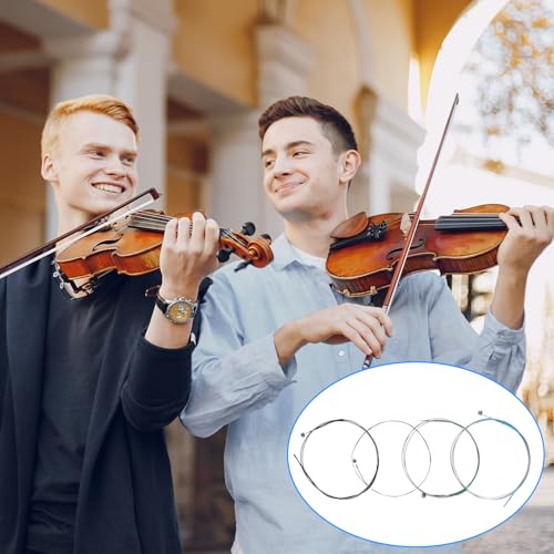 16 Stück Violinsaiten 4/4, Universalsaite Stahlkern Geigensaite Universal Komplettset Violine für Instrumente Saiten 1/2, 1/4, 3/4, 4/4 Violine
