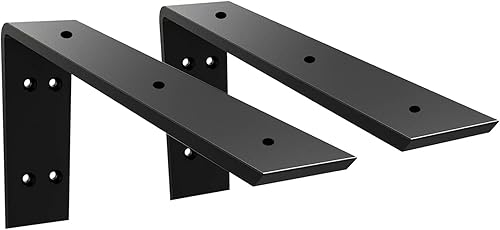 Miniatura 1 de Soporte para encimera, paquete de 2 soportes ocultos resistentes para encimeras de 20 x 6 x 2 12 pulgadas, soporte de metal para encimeras de