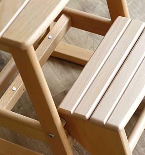 Taburete escalera plegable con unión Tenon Dao en madera de haya robusta 3