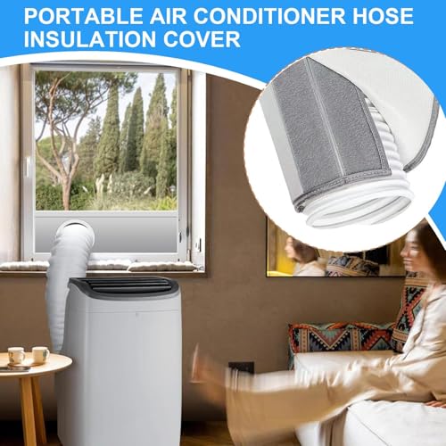 Isolation tuyau climatisation portable contre la chaleur manchon thermique ajustable - 8