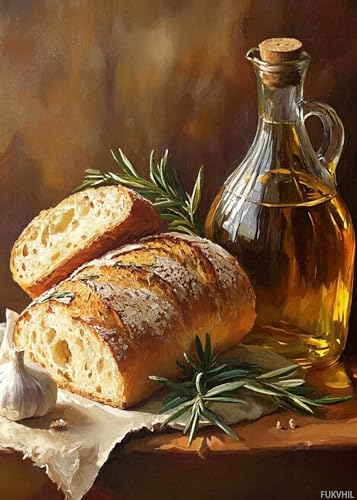 Puzzle para adultos FUKVHIL Sliced Bread On Board 1000 piezas 19.69x27.56 pulgadas miniatura 1