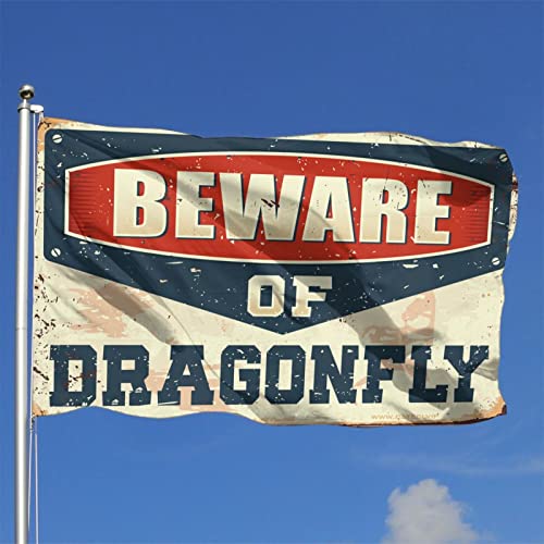 Man Cave Decor And Accessories Beware Of Dragonfly Flag Flags For College Dorm College Room Flags ( Size : 152X244Cm ) #TOP1