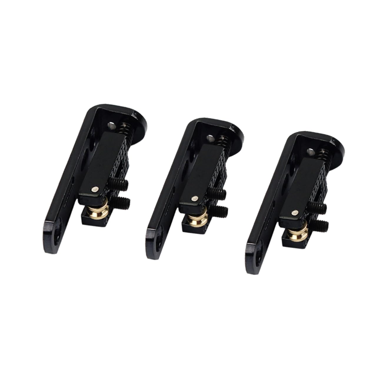 Totority Guitar Parts Bass Guitar Bridge Smooth Surface Metal Construction Easy Installation Black Ga1204