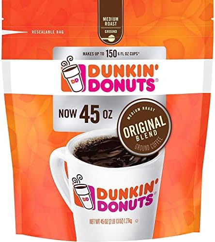 Dunkin' Donuts Ground Coffee, Original Blend Medium Roast, 90 Ounce