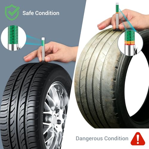 INBOF 4-Pack Tire Tread Depth Gauge