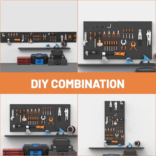 4-Pack-Metal-Peg-Board-Panels-with-Hooks-Pegboard-Wall-Tool-Organizer-for-Garage-84pcs-Peg-Board-with-Accessories-24X12